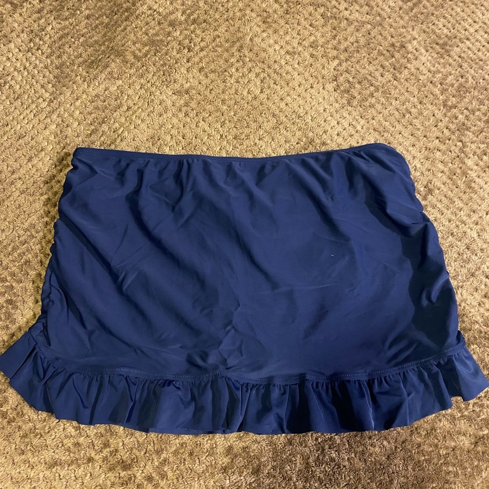 Joe Boxer Dark Blue Mini Skirt with Ruffle Hem